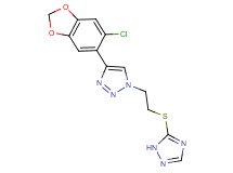 4-(6-chloro-1,3-benzodioxol-5-yl)-1-[2-(1H-1,2,4-triazol-5-ylthio)ethyl]-1H-1,2,3-triazole
