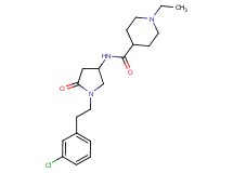 N-{1-[2-(3-chlorophenyl)ethyl]-5-oxo-3-pyrrolidinyl}-1-ethyl-4-piperidinecarboxamide