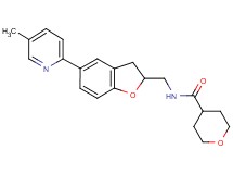 N-{[5-(5-methyl-2-pyridinyl)-2,3-dihydro-1-benzofuran-2-yl]methyl}tetrahydro-2H-pyran-4-carboxamide