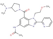 N-[7-{[3-(dimethylamino)-1-pyrrolidinyl]carbonyl}-1-(2-methoxyethyl)-2-(2-pyridinyl)-1H-benzimidazol-5-yl]acetamide