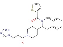 N-methyl-N-(2-phenyl-1-{1-[3-(1H-1,2,4-triazol-1-yl)propanoyl]-4-piperidinyl}ethyl)-2-thiophenecarboxamide