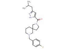 7-(4-fluorobenzyl)-2-[(3-isobutyl-1H-pyrazol-5-yl)carbonyl]-2,7-diazaspiro[4.5]decane