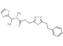 N-methyl-3-[5-(2-phenylethyl)-1,3,4-oxadiazol-2-yl]-N-[1-(1,3-thiazol-2-yl)ethyl]propanamide