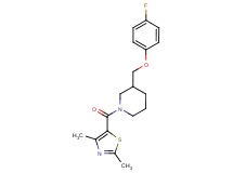 1-[(2,4-dimethyl-1,3-thiazol-5-yl)carbonyl]-3-[(4-fluorophenoxy)methyl]piperidine