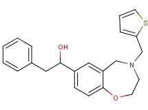 2-phenyl-1-[4-(2-thienylmethyl)-2,3,4,5-tetrahydro-1,4-benzoxazepin-7-yl]ethanol
