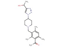 1-[3-({4-[4-(1-hydroxyethyl)-1H-1,2,3-triazol-1-yl]-1-piperidinyl}methyl)-2,4,6-trimethylphenyl]ethanone trifluoroacetate (salt)