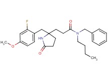 N-benzyl-N-butyl-3-[2-(2-fluoro-4-methoxybenzyl)-5-oxo-2-pyrrolidinyl]propanamide