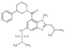 N'-{2-isobutyl-1-methyl-7-[(3-phenyl-1-piperidinyl)carbonyl]-1H-benzimidazol-5-yl}-N,N-dimethylsulfamide
