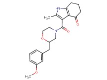 3-{[2-(3-methoxybenzyl)-4-morpholinyl]carbonyl}-2-methyl-1,5,6,7-tetrahydro-4H-indol-4-one