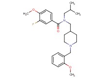 3-fluoro-N-isobutyl-4-methoxy-N-{[1-(2-methoxybenzyl)-4-piperidinyl]methyl}benzamide