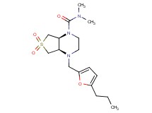 (4aR*,7aS*)-N,N-dimethyl-4-[(5-propyl-2-furyl)methyl]hexahydrothieno[3,4-b]pyrazine-1(2H)-carboxamide 6,6-dioxide