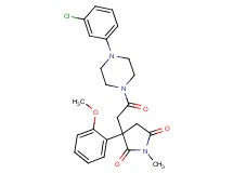 3-{2-[4-(3-chlorophenyl)-1-piperazinyl]-2-oxoethyl}-3-(2-methoxyphenyl)-1-methyl-2,5-pyrrolidinedione