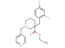 ethyl 3-(2,4-difluorobenzyl)-1-(4-pyridinylmethyl)-3-piperidinecarboxylate