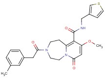 9-methoxy-3-[(3-methylphenyl)acetyl]-7-oxo-N-(3-thienylmethyl)-1,2,3,4,5,7-hexahydropyrido[1,2-d][1,4]diazepine-10-carboxamide