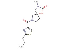 3-methyl-7-[(2-propyl-1,3-thiazol-4-yl)carbonyl]-1-oxa-3,7-diazaspiro[4.4]nonan-2-one