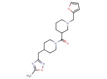 1-(2-furylmethyl)-3-({4-[(5-methyl-1,2,4-oxadiazol-3-yl)methyl]-1-piperidinyl}carbonyl)piperidine