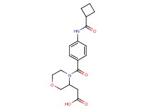 (4-{4-[(cyclobutylcarbonyl)amino]benzoyl}morpholin-3-yl)acetic acid