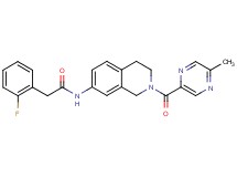 2-(2-fluorophenyl)-N-{2-[(5-methyl-2-pyrazinyl)carbonyl]-1,2,3,4-tetrahydro-7-isoquinolinyl}acetamide