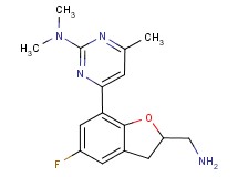 4-[2-(aminomethyl)-5-fluoro-2,3-dihydro-1-benzofuran-7-yl]-N,N,6-trimethylpyrimidin-2-amine
