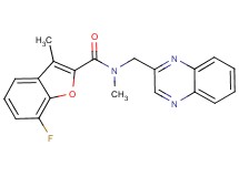 7-fluoro-N,3-dimethyl-N-(2-quinoxalinylmethyl)-1-benzofuran-2-carboxamide