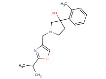 1-[(2-isopropyl-1,3-oxazol-4-yl)methyl]-3-(2-methylphenyl)pyrrolidin-3-ol