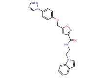 N-[2-(1H-indol-1-yl)ethyl]-5-{[4-(1H-1,2,4-triazol-1-yl)phenoxy]methyl}-3-isoxazolecarboxamide