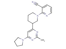 2-{3-[2-methyl-6-(1-pyrrolidinyl)-4-pyrimidinyl]-1-piperidinyl}nicotinonitrile