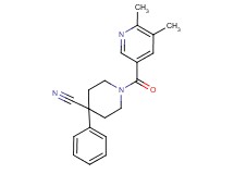 1-[(5,6-dimethylpyridin-3-yl)carbonyl]-4-phenylpiperidine-4-carbonitrile