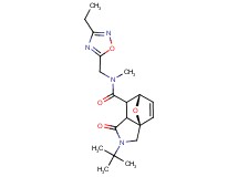 (3aR*,6S*)-2-tert-butyl-N-[(3-ethyl-1,2,4-oxadiazol-5-yl)methyl]-N-methyl-1-oxo-1,2,3,6,7,7a-hexahydro-3a,6-epoxyisoindole-7-carboxamide