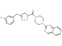 2-(4-{[3-(3-chlorobenzyl)-4,5-dihydro-5-isoxazolyl]carbonyl}-1-piperazinyl)quinazoline