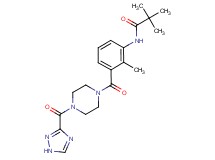 2,2-dimethyl-N-(2-methyl-3-{[4-(1H-1,2,4-triazol-3-ylcarbonyl)-1-piperazinyl]carbonyl}phenyl)propanamide