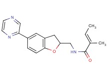 (2E)-2-methyl-N-{[5-(2-pyrazinyl)-2,3-dihydro-1-benzofuran-2-yl]methyl}-2-butenamide