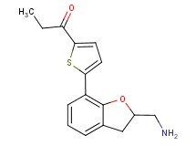 1-{5-[2-(aminomethyl)-2,3-dihydro-1-benzofuran-7-yl]-2-thienyl}propan-1-one