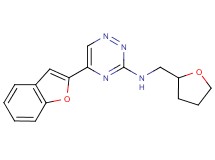 5-(1-benzofuran-2-yl)-N-(tetrahydro-2-furanylmethyl)-1,2,4-triazin-3-amine