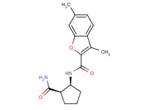 N-[(1S*,2R*)-2-(aminocarbonyl)cyclopentyl]-3,6-dimethyl-1-benzofuran-2-carboxamide