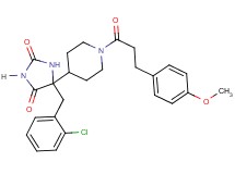 5-(2-chlorobenzyl)-5-{1-[3-(4-methoxyphenyl)propanoyl]-4-piperidinyl}-2,4-imidazolidinedione