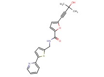 5-(3-hydroxy-3-methylbut-1-yn-1-yl)-N-[(5-pyridin-2-yl-2-thienyl)methyl]-2-furamide