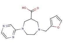 1-(2-furylmethyl)-4-pyrazin-2-yl-1,4-diazepane-6-carboxylic acid