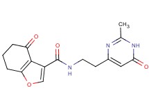 N-[2-(2-methyl-6-oxo-1,6-dihydropyrimidin-4-yl)ethyl]-4-oxo-4,5,6,7-tetrahydro-1-benzofuran-3-carboxamide