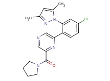 2-[4-chloro-2-(3,5-dimethyl-1H-pyrazol-1-yl)phenyl]-6-(pyrrolidin-1-ylcarbonyl)pyrazine