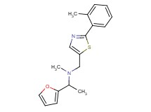 1-(2-furyl)-N-methyl-N-{[2-(2-methylphenyl)-1,3-thiazol-5-yl]methyl}ethanamine