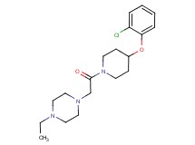 1-{2-[4-(2-chlorophenoxy)-1-piperidinyl]-2-oxoethyl}-4-ethylpiperazine