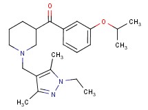 {1-[(1-ethyl-3,5-dimethyl-1H-pyrazol-4-yl)methyl]-3-piperidinyl}(3-isopropoxyphenyl)methanone