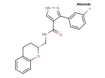 N-[(2R)-3,4-dihydro-2H-chromen-2-ylmethyl]-3-(3-fluorophenyl)-1H-pyrazole-4-carboxamide