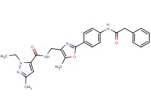 1-ethyl-3-methyl-N-[(5-methyl-2-{4-[(phenylacetyl)amino]phenyl}-1,3-oxazol-4-yl)methyl]-1H-pyrazole-5-carboxamide