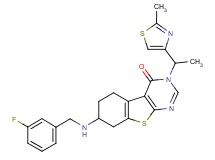 7-[(3-fluorobenzyl)amino]-3-[1-(2-methyl-1,3-thiazol-4-yl)ethyl]-5,6,7,8-tetrahydro[1]benzothieno[2,3-d]pyrimidin-4(3H)-one