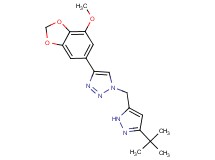 1-[(3-tert-butyl-1H-pyrazol-5-yl)methyl]-4-(7-methoxy-1,3-benzodioxol-5-yl)-1H-1,2,3-triazole