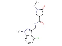 N-[(4-chloro-1-methyl-1H-indazol-3-yl)methyl]-1-ethyl-5-oxo-3-pyrrolidinecarboxamide