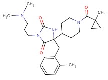 3-[3-(dimethylamino)propyl]-5-(2-methylbenzyl)-5-{1-[(1-methylcyclopropyl)carbonyl]-4-piperidinyl}-2,4-imidazolidinedione