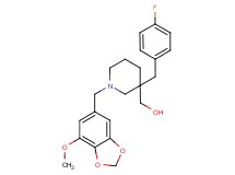 {3-(4-fluorobenzyl)-1-[(7-methoxy-1,3-benzodioxol-5-yl)methyl]-3-piperidinyl}methanol